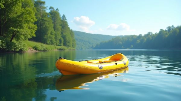 Descubrir la diversión en el agua con kayak hinchable 3 plazas